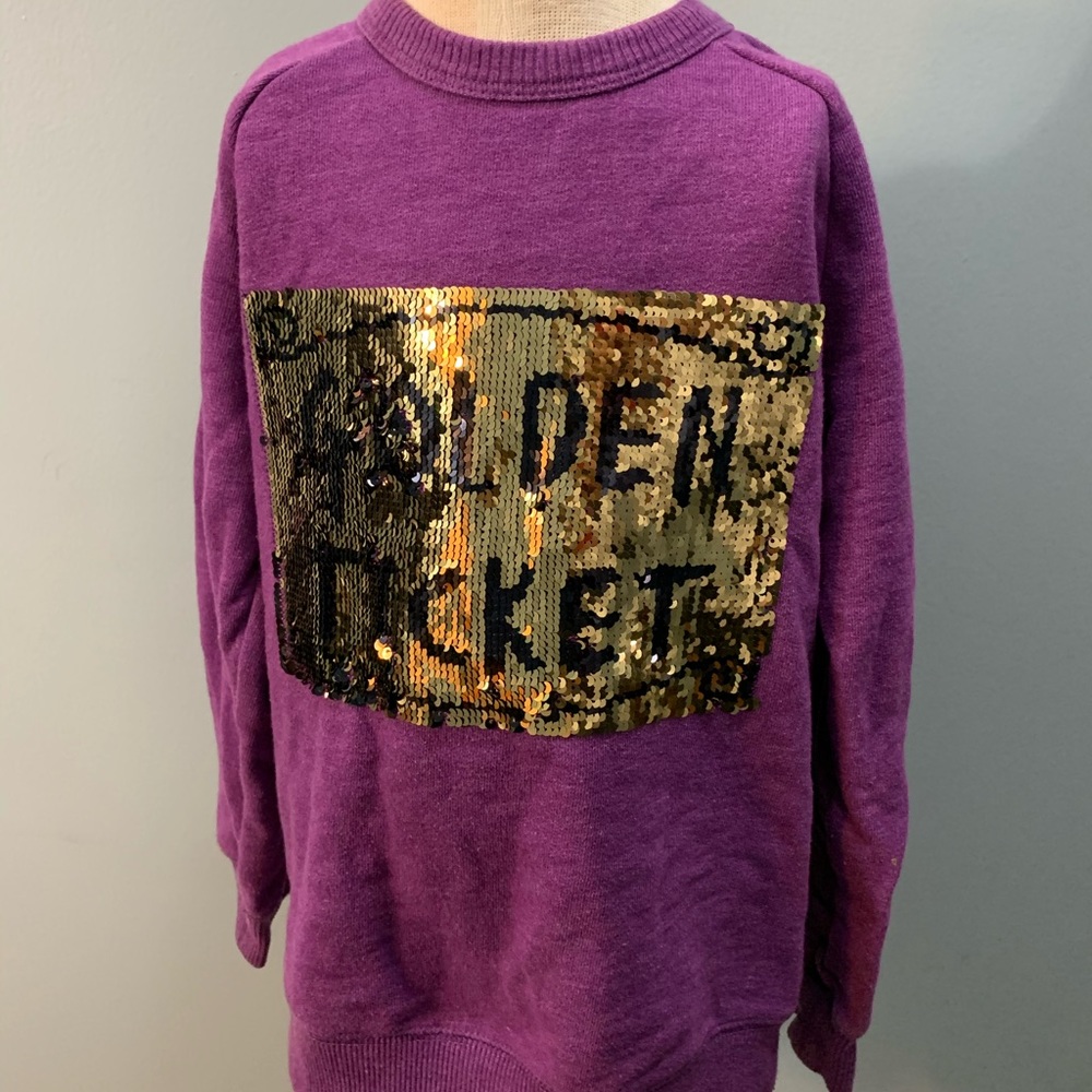 Mini Boden gold ticket sweatshirt